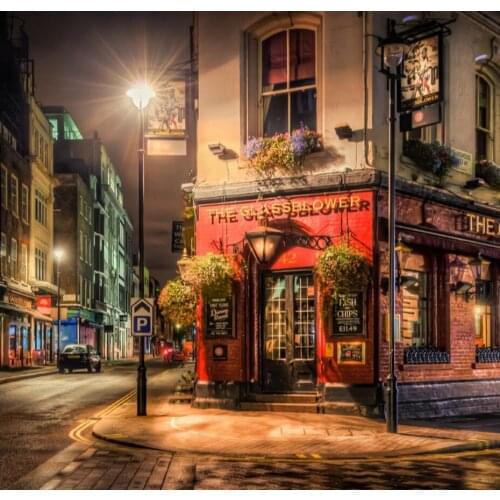 European Wallpaper Retro Old City Large Photo Wallpaper Wall Papers Home Decor Art Painting for Living Room Vintage City Night