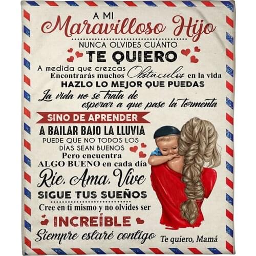 TOADDMOS A mi maravilloso Hijo-Fleece Blanket Express Love Thin Summer/Fall Throw Blankets for Bedroom Sofa Soft Warm Quilts