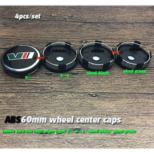 Good Quality 4pcs 60MM 2.36inch Car Wheel Center Cap Rim Covers Caps logo Decal Labels for Fabia Octavia MK2 Rapid Spaceb