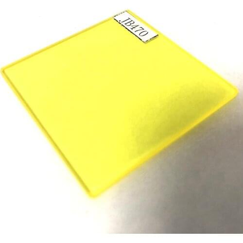 50x50mm square JB470 470nm IR pass uv cut yellow optical filter glass