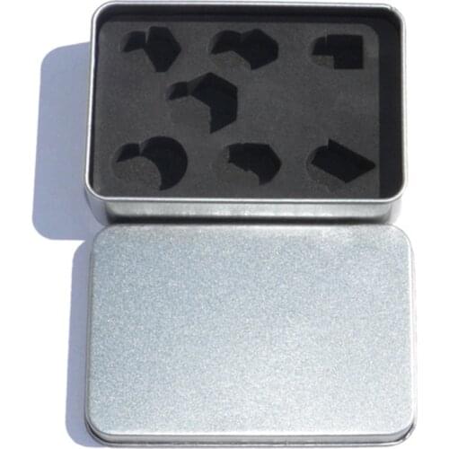 Dice Metal Box Standard Size Dice Metal Box 7pcs D4 D6 D8 D10 D% D12 D20 Set Metal Box