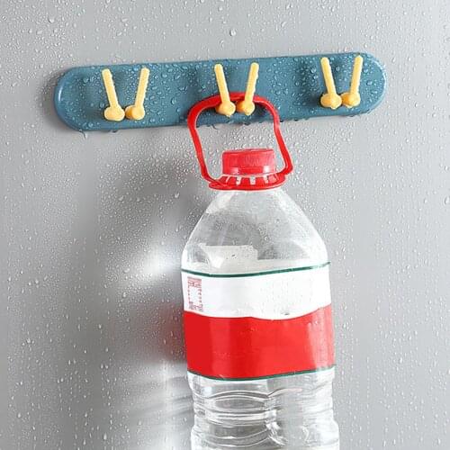 Adhesive Hook Wall Punch Free Multi-function Hanger Bathroom Towel Holder Rack Super Strong Adhesive Easy To Install Durable