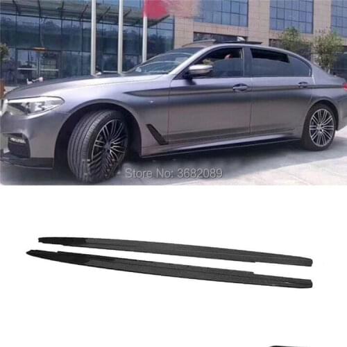 MP Style 2PCS Real Carbon Fiber Side Skirts Body Kit For BMW G30 G31 5-Series 520i 530i 540i 550i 4 Door Sedan OEM M-Sport Only