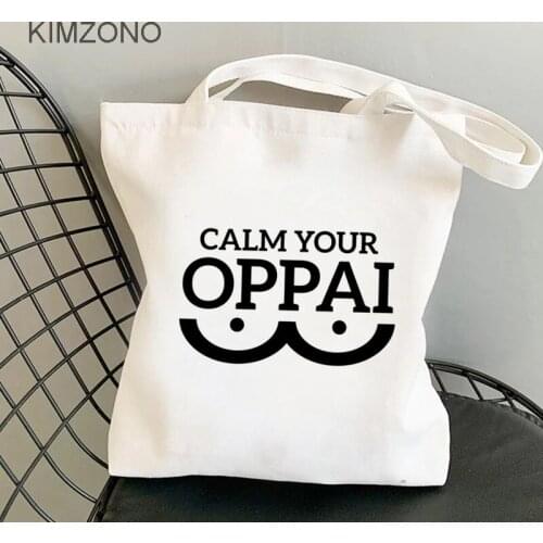 One Punch Man Saitama shopping bag cotton tote bolso reusable shopping handbag bag foldable reusable boodschappentas sacolas