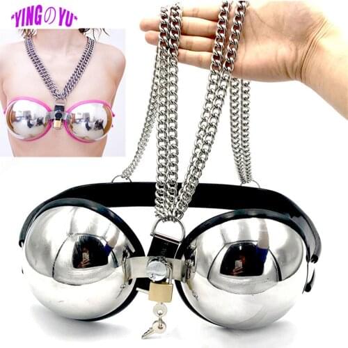 Stainless Steel Bra Female Chastity Device Breast Protection Limit Chastity Belt Cosplay Fetish Adult Games Sex Toys for Women