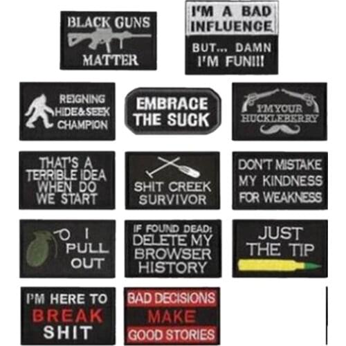 New Quality Embroidery Patch Badge Applique Jacket Backpack Tactical Morale Armband Outdoor Military Fan Bag Accessories