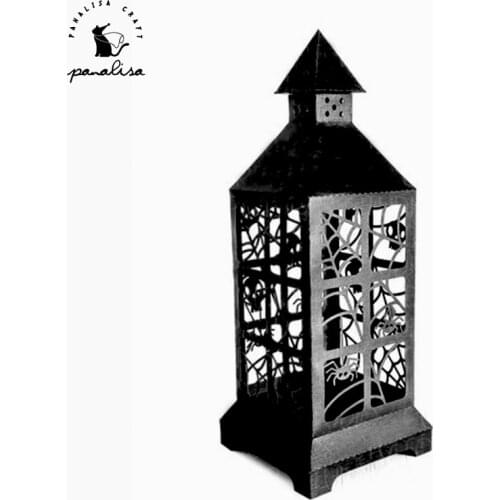 Panalisacraft Halloween spider lamp Box Metal Cutting Dies Stencils for DIY Scrapbooking/photo album Embossing DIY Paper Cards