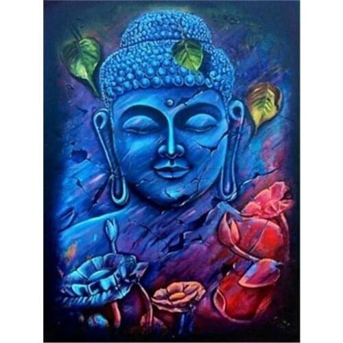 Religion Buddha Printed Fabric 11CT Cross-Stitch Full Kit DIY Embroidery DMC Threads Hobby Sewing Painting Handiwork Floss