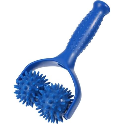 Manual Muscle Massager Portable Muscle Roller Back Shoulder Massager (Blue)