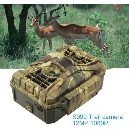 S990 12MP pixels Video recorder HD 1080P PIR 0.8-1s trigger speed Snapshot capture outdoor waterproof scouting trail camera