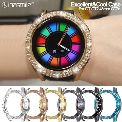 Bumper Frame Full Protective Case For Huawei watch GT 2 GT2 46mm Cool Diamond Screen Protector Cover For Huawei watch GT 2e