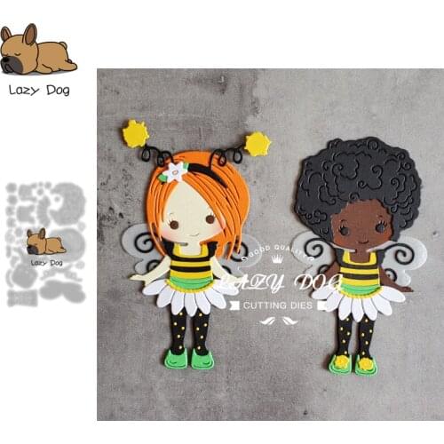 Female Bee Animal Metal Cutting Dies Scrapbooking Stencil DIY Mold Knife Craft Embossing Die Cuts Card Making New Dies For 2021