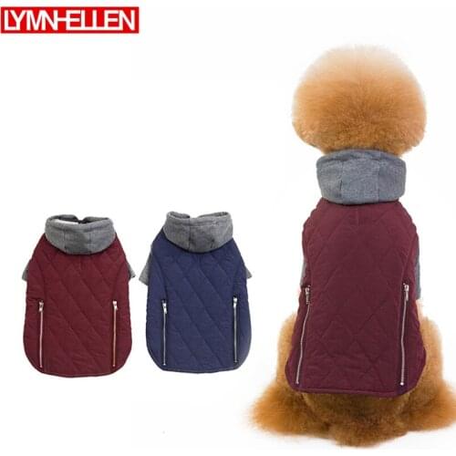 Winter Warm Cotton Zipper Pet Dog Clothes Sports Hoodies for Small Dogs Chihuahua Pug French Bulldog Clothing Puppy Dog Coat