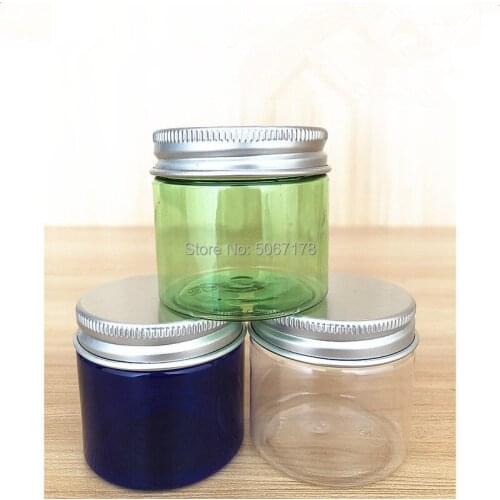 10/30/50pcs Clear/Blue/Green Plastic Cream Jar With Lids Empty Cosmetic Containers Makeup Box Travel Bottle 50ml