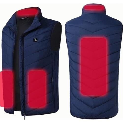 2019 Upgraded Men Winter Outdoor USB Infrared Heating Vest Jacket Electric Thermal Clothing Waistcoat tactical fishing vest