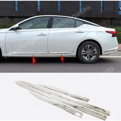 4pcs stainless steel Car Body Side Door Molding Line Cover Trim For Nissan Teana Altima 2019-2020 Car Styling Accessories