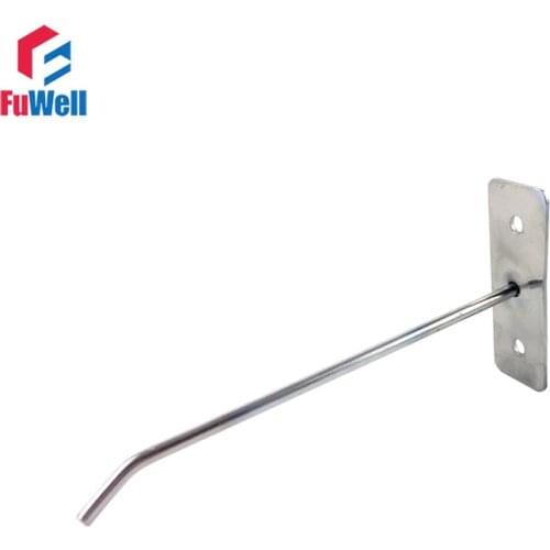 5pcs 100/150/200mm Supermarket Wall Board Hooks Hanger Metal Chrome-plated Wall Mount Display Hook