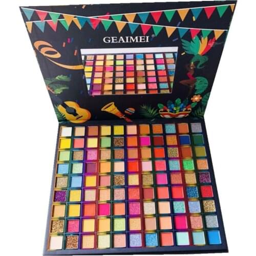 99 Colors Eyeshadow Palette Brazilian Carnival Makeup Palette Matte Glitter Pearlescent Shimmer Eye Shadow Powder Neon Pigments