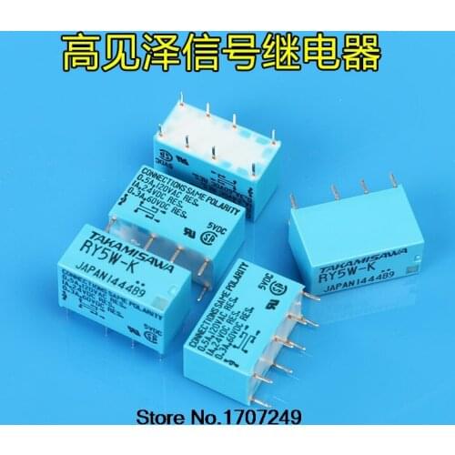 Free Shipping 100PCS New Original TAKAMISAWA RY5W-K 5VDC RY12W-K 12VDC RY24W-K 24VDC DIP-8 1A 5V 12V 24V Signal Relay