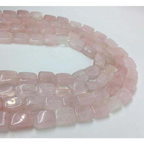 6-8x10-12mm Natural Square Shape Powder Crystal Gem Jewelry Making Bracelet Necklace DIY Health Gemstone Luck Popularity Gift