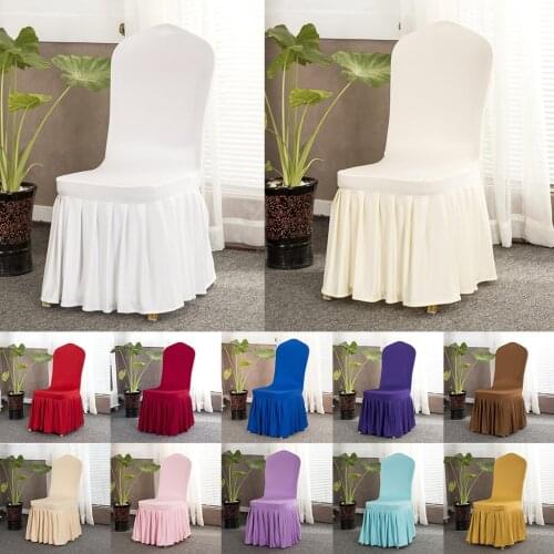 Stretch Short Chair Covers Spandex Wedding Banquet Anniversary Party Decor 12 Colors