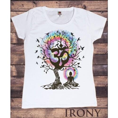 T-Shirt Yoga Meditation India Zen Om Tree Beautiful Birds Print 2019 New Arrival MenS Fashion Funny Tees Short 3D Print Tshirt