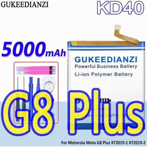 GUKEEDIANZI High Capacity Battery KD40 5000mAh For Motorola Moto G8 Plus XT2019-1 XT2019-2 Bateria