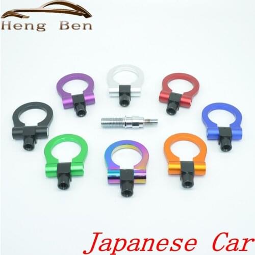 HB Racing Billet Aluminum Front Rear JDM Japanese Car Auto Trailer Tow Hook Kit For Honda Toyota