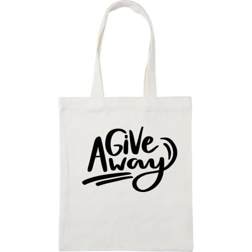 Cotton Bags Women Ladies Canvas Bag Shopping Folding Shoulder Bag Women Handbag Letter Printing Large Capacity Totes Recycle Bag