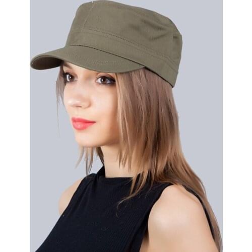 2021 New Spring Summer Leisure Outdoors Men and Women Army Cap Green Black 4 Color Optional Pure Cotton Materials Fishing Hat