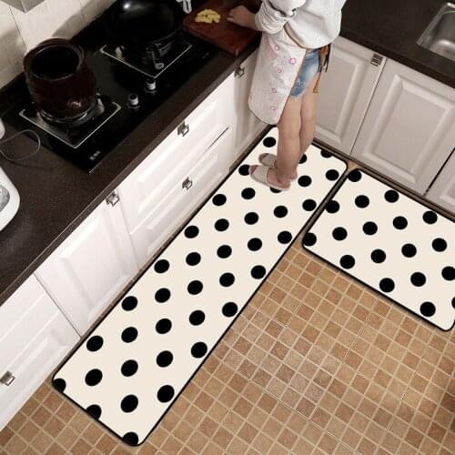 Fashion Modern white black Carpet Simple 3D Printing Bedroom Carpets For Living Room Home Area Rugs kitchen Long Anti-Slip Mats