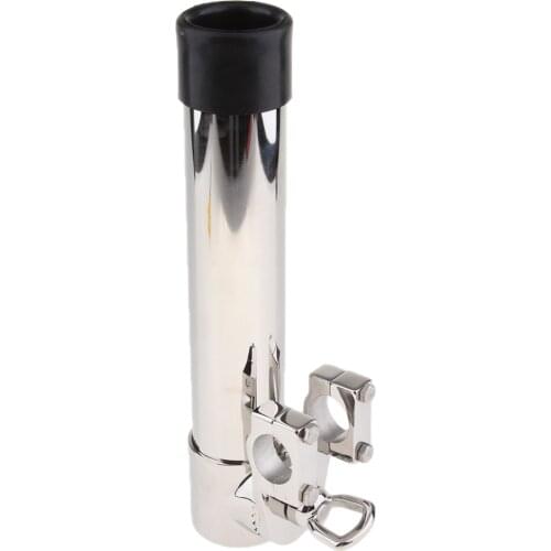 Marine Grade Clamp On Fishing Rod Holders Stainless Steel Adjustable Rod Holders Rail Mounted for Boat Yacht