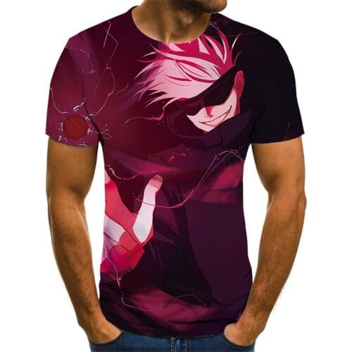 Jujutsu Kaisen Manga T Shirt For Men Anime T-Shirts Tops Camisetas Hombre Tshirt Ropa Streetwear Camisa Masculina Verano Roupas