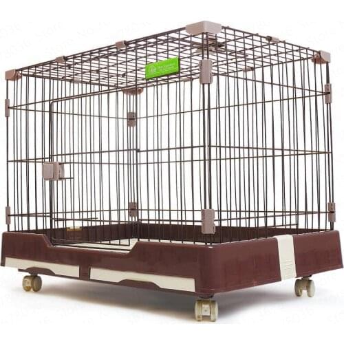 NEW Dog Kennel Pet Cage with Toilet & Wheel for Small Dog Cute Pet Cat Cage Villa Pet Supplies Cat Toy Dog Cage S/M/L Size