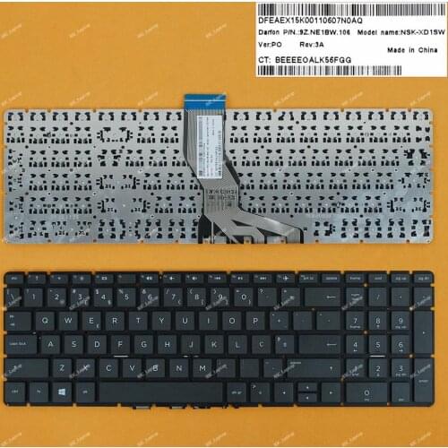 New PO Portuguese Teclado Keyboard for HP home 15-bw020np 15-bw021np 15-bw028np 15-bw015np 15-bw016np 15-bw019np Black, NO Frame