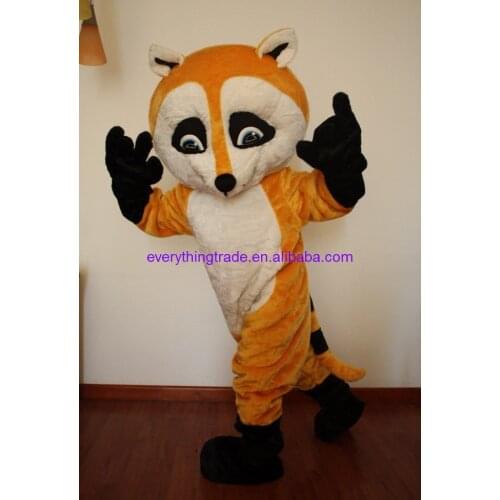 New arrival Cute Cartoon Character New Professional Yellow Raccoon Raccon Fancy Dress Mascot Costume
