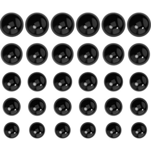 1 Pack 4 5 6 7 8 20mm Black Imitation Pearl Half Round Pearl Flat Back Scrapbook Beads DIY Jewelry Making Findings Accessories