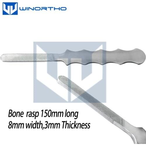 Rectangular Sulcoplasty Instruments Bone Rasp 150mm long 8mm width 3mm thickness stainless steel pet surgical tools