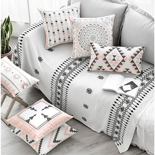 Pink coffee Bohemia Cushion Cover Home Decor Nordic Geometric Pillow Cover Home Decor Pillowcase Decorative Pillowsham