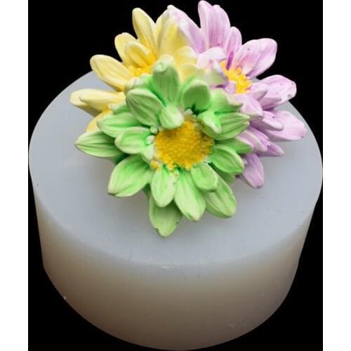 Silicone Soap Mold for Making Rose Flower Fondant 3d DIY Form Handmade Cake Decorating Sugarcraft Moulds Silicon Mold Tools