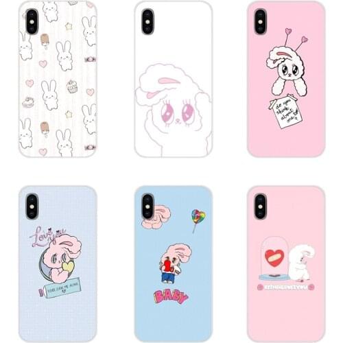 For Xiaomi Mi4 Mi5 Mi5S Mi6 Mi A1 A2 5X 6X 8 9 Lite SE Pro Mi Max Mix 2 3 2S Cute Pink rabbit esther bunny Silicone Shell Covers