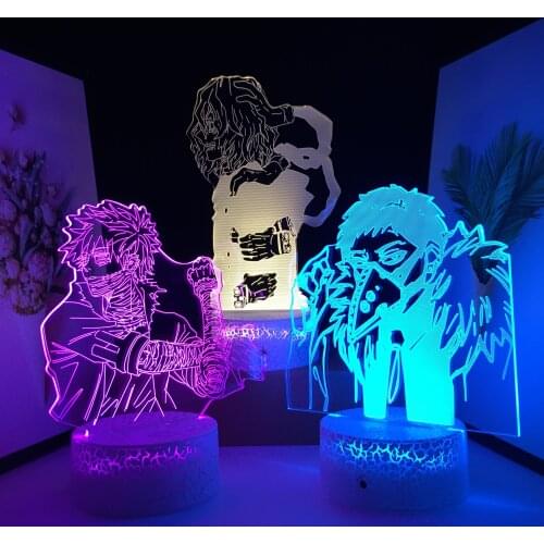 Anime My Hero Academia LED Night Light Villain Series Figure Lamp for Room Deco Birthday Gift Manga 3D Table Lamp