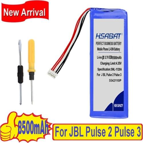 Top 100% New 8500mAh P5542100-P 5542110P Battery for JBL 2017DJ1714 APJBLPUESE3 Pulse 3 Pulse3 Pulse 2 Pulse II PULSE2BLKUS