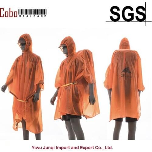 Ultralight Mini Silnylon 15D Nylon Rain Jacket waterproof backpacking tarp Hiking Cycling Raincoat Outdoor Camping Sun Shelter