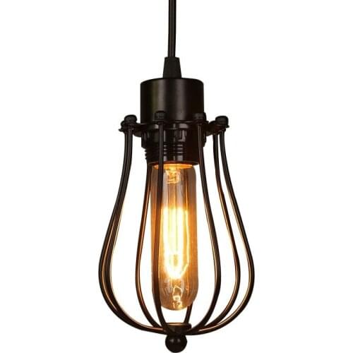 Industrial style Loft Retro Cage chandelier Edison light bulb Restaurant Bedroom Pendant LED lighting industry iron Lamps home