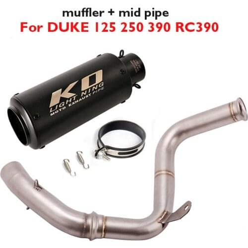 Motorcycle Exhaust 51mm Silencer Muffler Tip Pipe Modified Connector Tube Pipe for KTM DUKE 125 250 390 RC 390 2017-2020