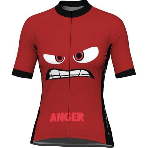 Anger Funny Cycling Jersey Men Summer Short Sleeve Mtb Shirts Bike Clothing Triathlon Maillot Ciclismo