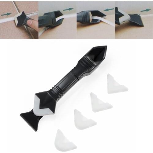 1 Set Practical 3 in 1 Sealant Angle Scraper Silicone Grout Caulk Tool Kit Set Cleaning Blade Remover Tool