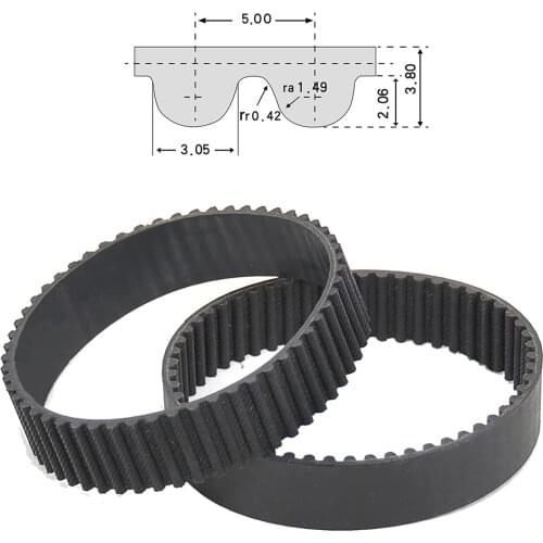 1Pcs HTD 5M-695 To 5M-750 Closed Loop Timing Belt Rubber Synchronous Belts Width 15/20/25/30mm