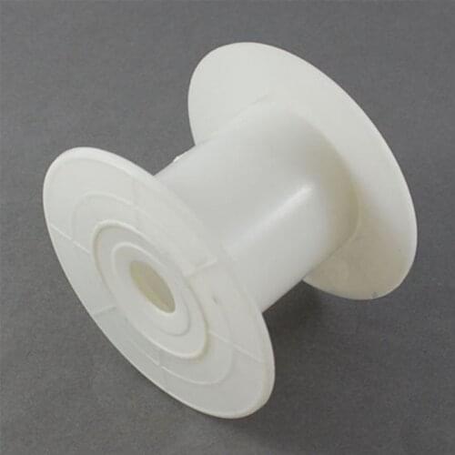10pcs/lot 38x45mm (1.49" Diameter/1.77" Height) White Plastic Wheel Empty Wire Beading String Cord Thread Spools with 14mm Hole
